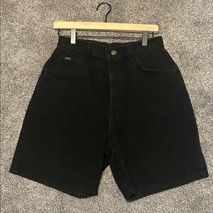Lee Vintage Black Jean Shorts- High rise Mom jean style